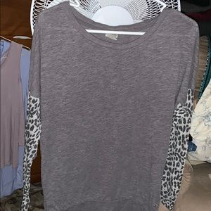 PINK comfy gray long sleeve